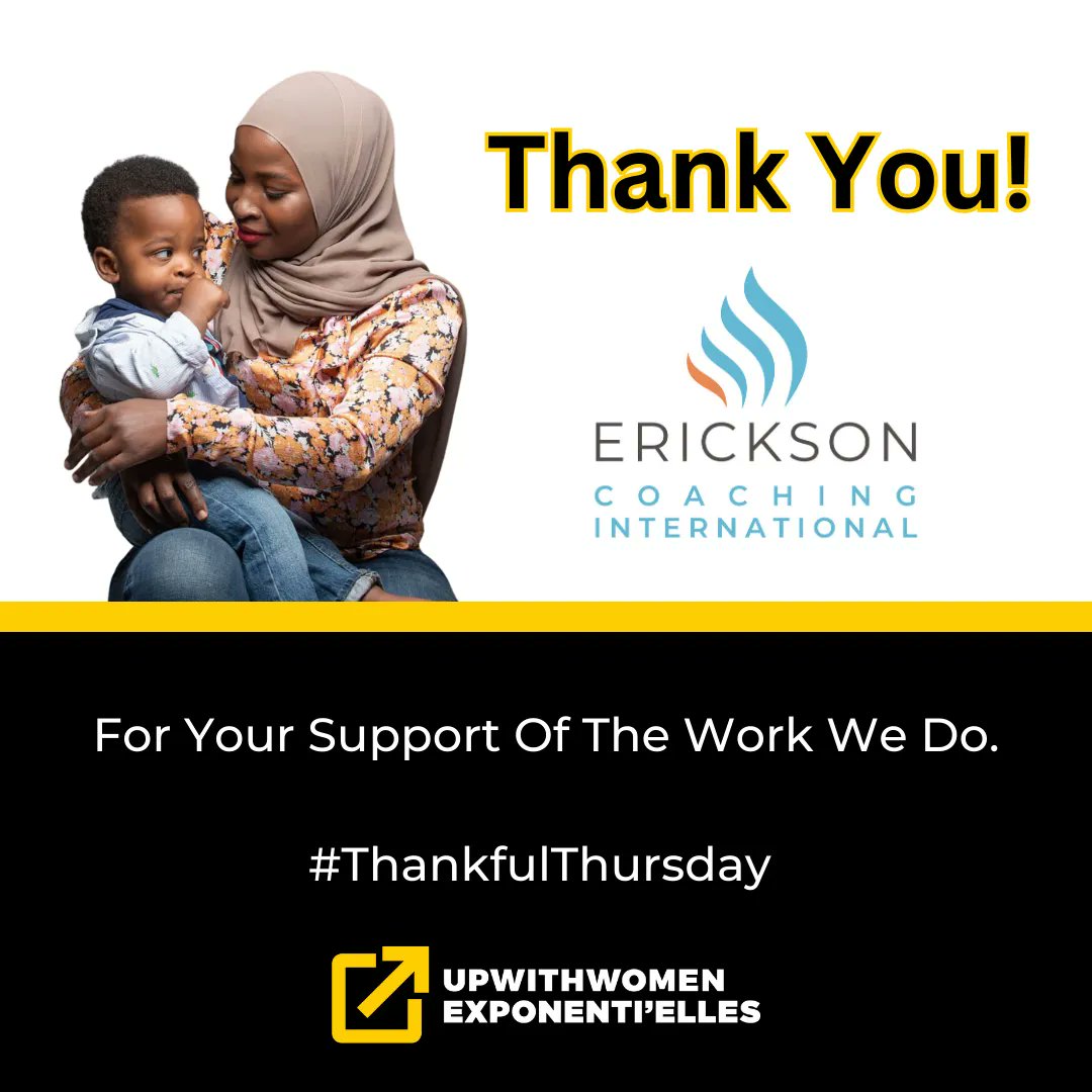 This #ThankfulThursday , we would like to thank Erickson Coaching International for providing us with coaches to support our clients and the work we do. Your support makes a difference. Thank you.
