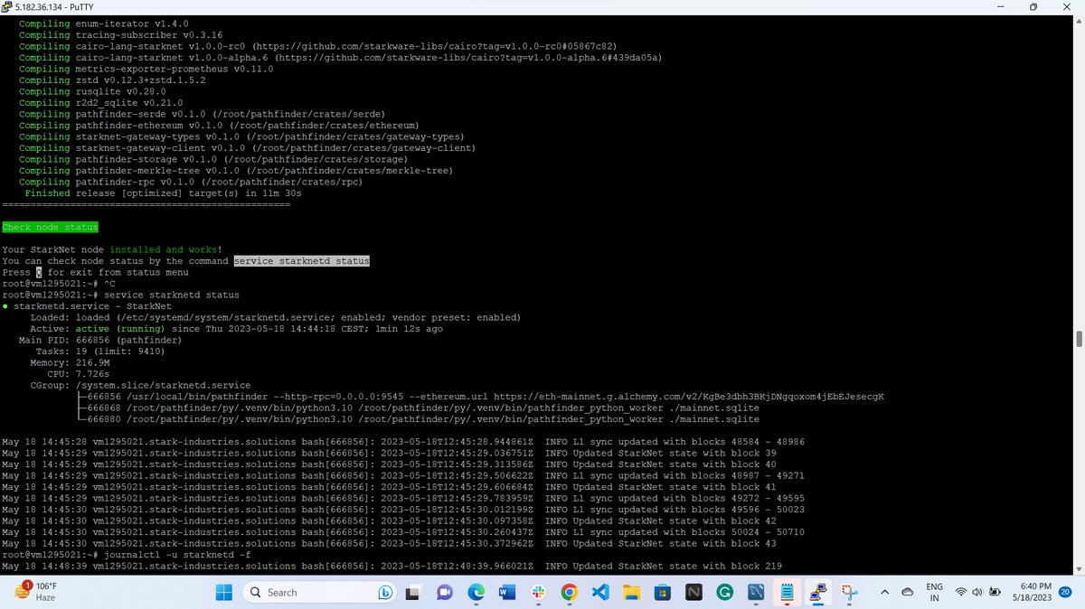ankishiya's tweet image. Successfully run starknet node.
@StarkWareLtd
@Starknet
@Starknet_id
#starknet #starknetnode