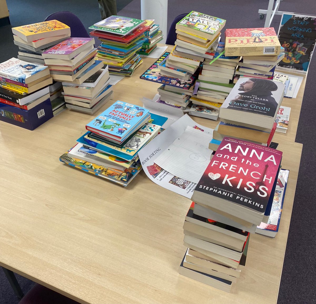 Our Lit Champs &amp; Librarians are doing a sterling job of sorting out all your donations to the Book Drive. Wonderful response so far! We’re still accepting donations of children’s books until Friday 27 May <a href="/BlackpoolSixth/">Blackpool Sixth</a> <a href="/Literacy_Trust/">National Literacy Trust</a> #GetBlackpoolReading