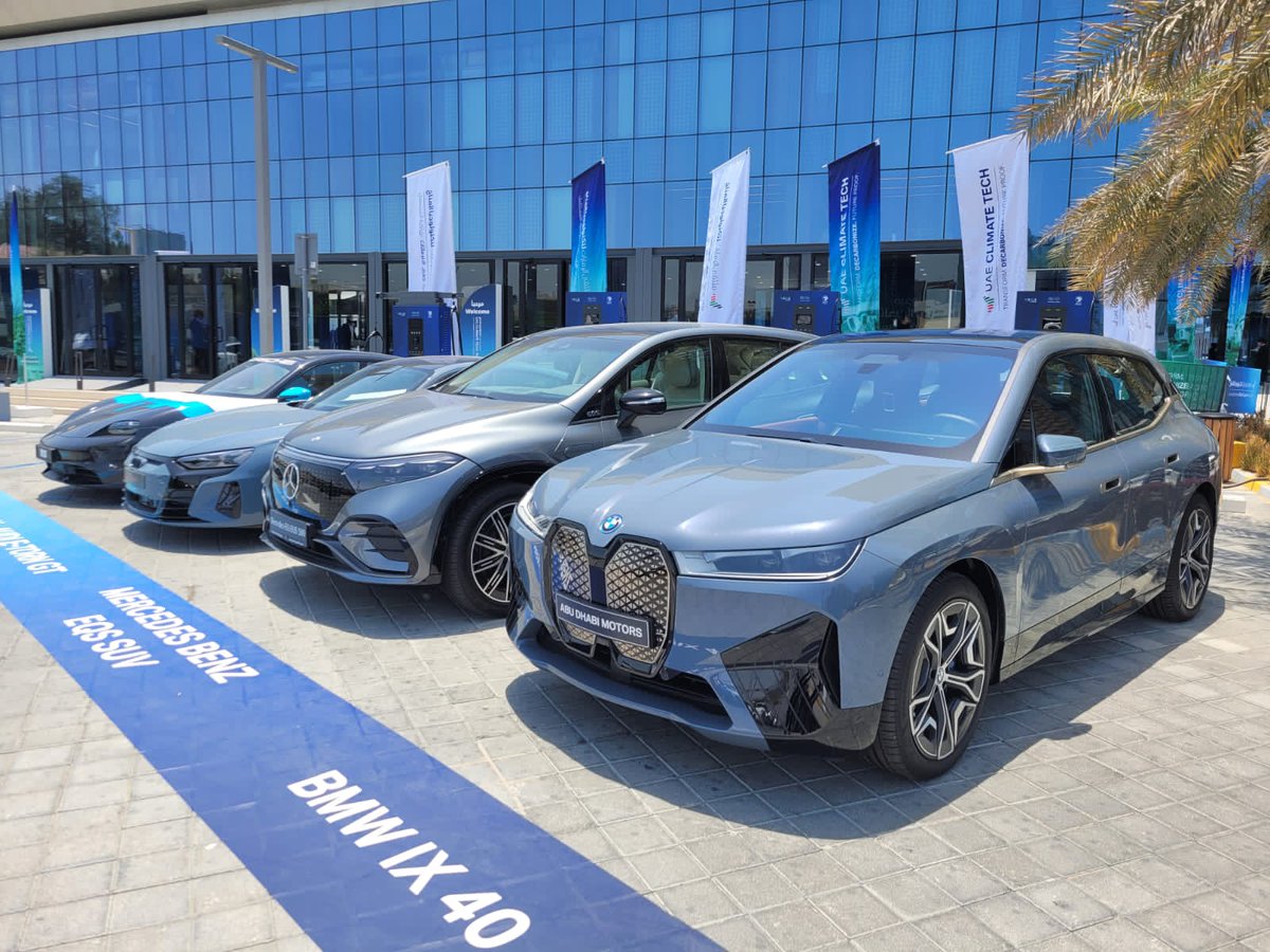 GermanEmbUAE's tweet photo. Our 🇩🇪 renewable mobility delegation last week at 🇦🇪 #UAEClimateTech discussing sustainable trans-vroom-mation 😉 https://t.co/qvgFdwhzi7