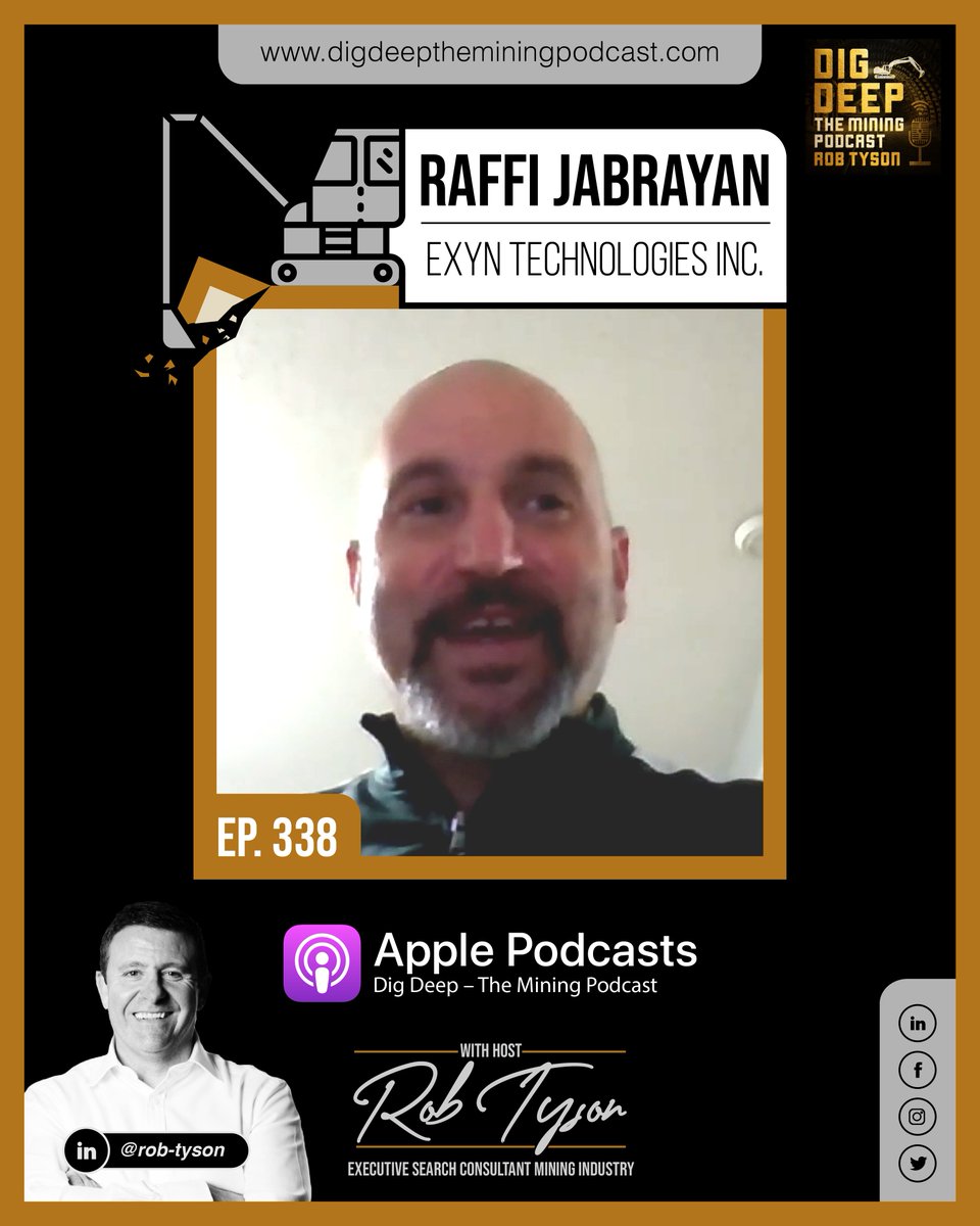digdeep_mining's tweet photo. **NEW EPISODE ALERT**
👨 Raffi Jabrayan
💼 VP, Commercial Sales and Business Development
🏢Exyn Technologies

📺 Watch on Youtube: https://t.co/qvcc1xoPK5

Happy Mining!

#DigDeepTheMiningPodcast #Mining #MiningPodcast #Podcast #Robotics #Autonomy #ExnTechnologies #EXYN https://t.co/E8e6EUh74K