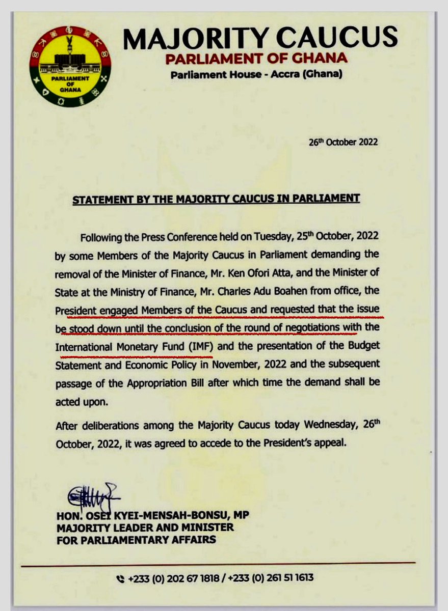 S_OkudzetoAblak's tweet photo. After an embarrassing IMF U-Turn deal, Ghanaians expect President Akufo-Addo to keep his promise by firing his cousin, Ken Ofori-Atta — who is now widely regarded as Ghana’s most disastrous Finance Minister.

Will the President attempt in this instance to be a man of his word? https://t.co/NiCZZpZvU3