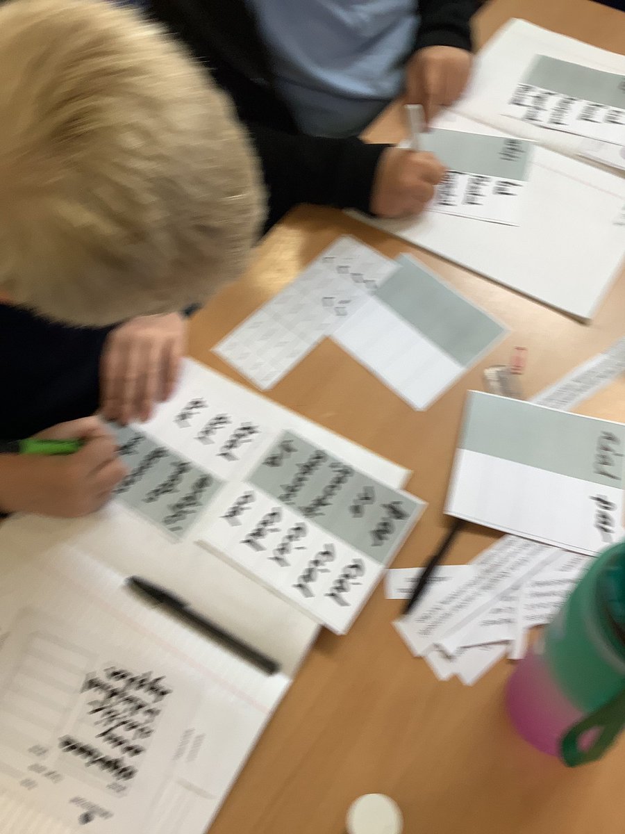 NA_wolves's tweet photo. A game of word dominoes, played with our own dominoes created in the spelling session. @wearenewington https://t.co/ZVyz0Y6sS8