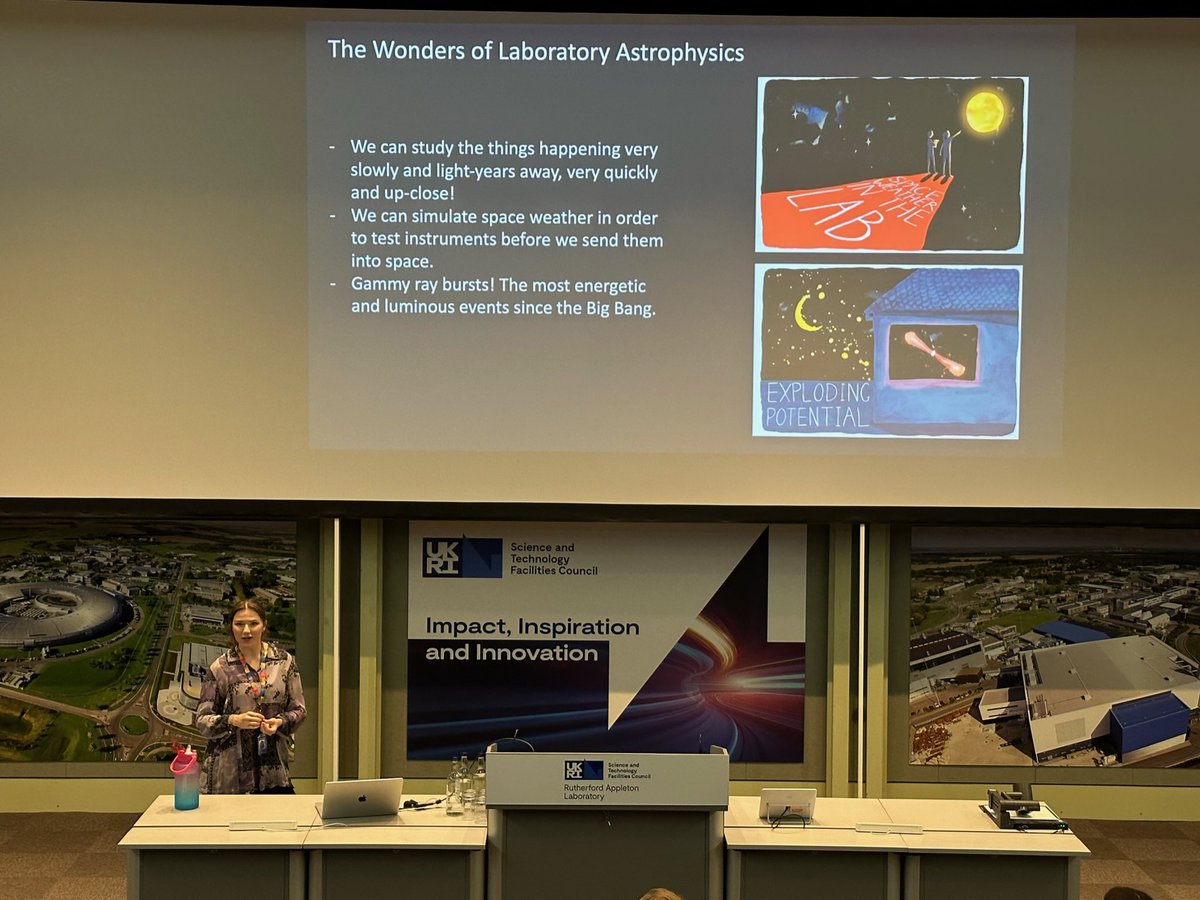 CLF_STFC's tweet image. Today as part of our week-long celebration of #LightDay23 we gave Vulcan and EPAC tours, and a talk to kids from several local schools! 

The talk was on how to create a supernova using a powerful laser! 💥✨