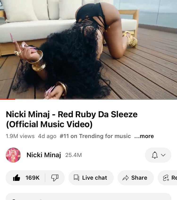 Southlanickifan's tweet photo. Wake up !!!!!!!!!!! We about hit 2 million in a few watch the video right now #RedRubyVideo I watch the video at least once every 15 min while awake β€οΈπ letβs go barbs this is the easiest thing we can do and itβs free β
https://t.co/m2QtLtivEH