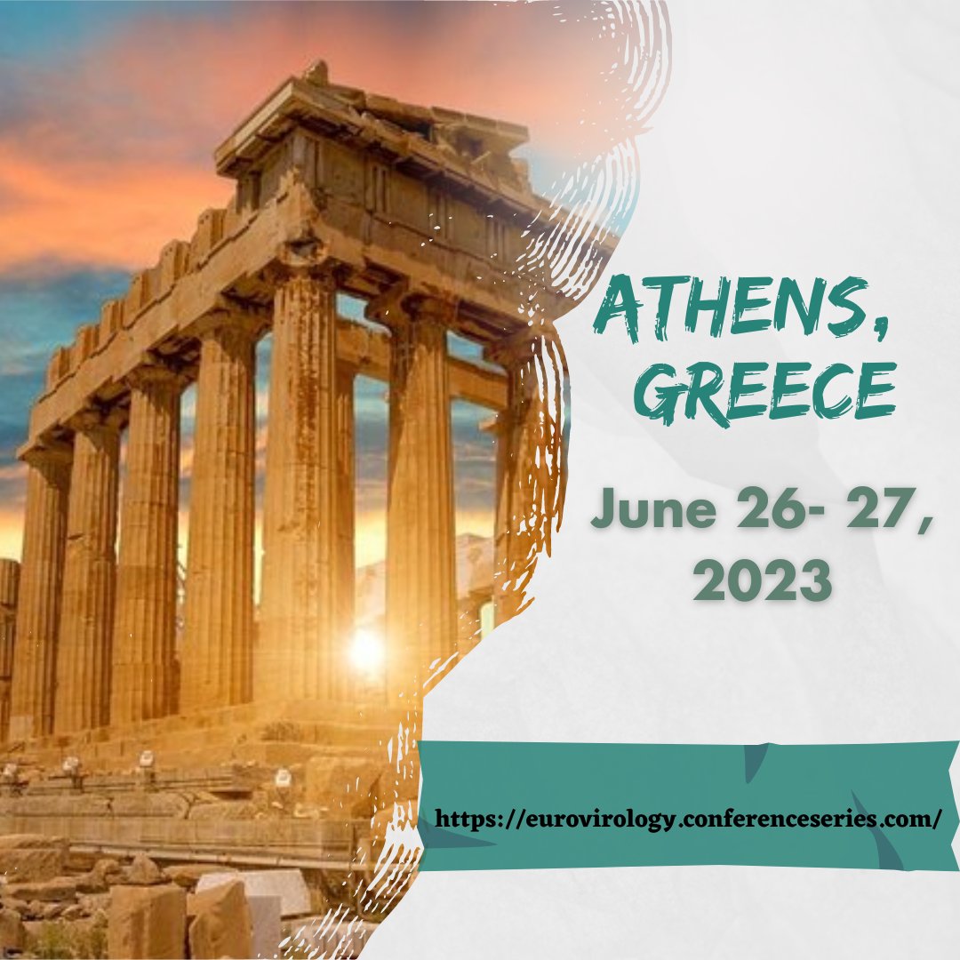 Welcome to Virology-2023, a conference dedicated to the latest developments and breakthroughs in the field of virology Join us in Athens,Greece for Virology-2023 and be a part of this exciting opportunity to learn about the latest research in virology Whatsapp: 44 7360538394