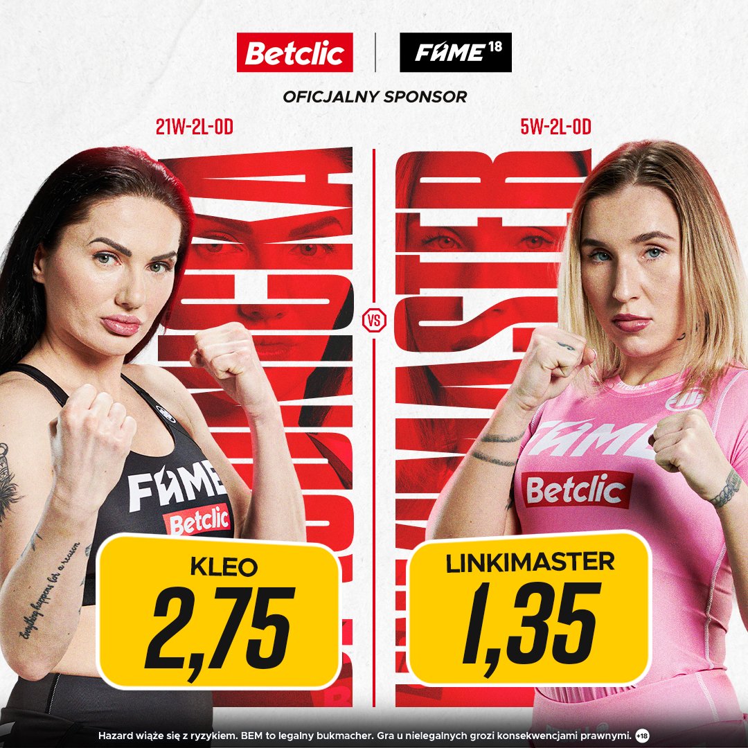 BetclicPolska's tweet photo. Kto bierze CO-MAIN EVENT?

#TeamKleo czy #TeamLinkimaster? 👇💬

Kursy 👉 https://t.co/M0nDxdiShL https://t.co/eL94R6Ue9V