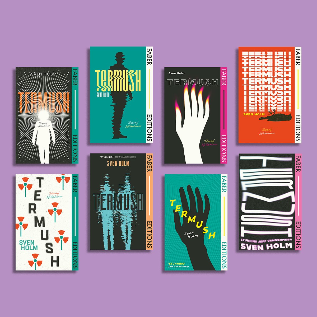 FaberBooks's tweet photo. How do you design a cult classic? Over on the Journal, designer @robbie_porter tells us how he created a cover as arresting and eerie as Sven Holm’s Termush – and gives us a chance to admire the covers that could have been.

https://t.co/NkPXK6i6qw https://t.co/RXZm2MgVQZ