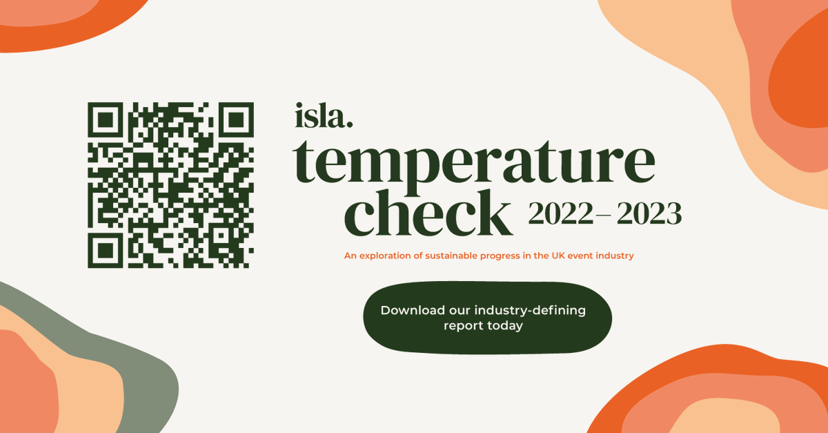 weareisla_uk's tweet photo. isla’s industry-defining temperature-check report is here! The first-of-its kind globally, it’s packed with insights on the future shape of event sustainability.

Download it today &amp; join us on the journey to transformational change.

https://t.co/oIO0M2Mujw

#eventsustainability https://t.co/f8F1t5OTn0