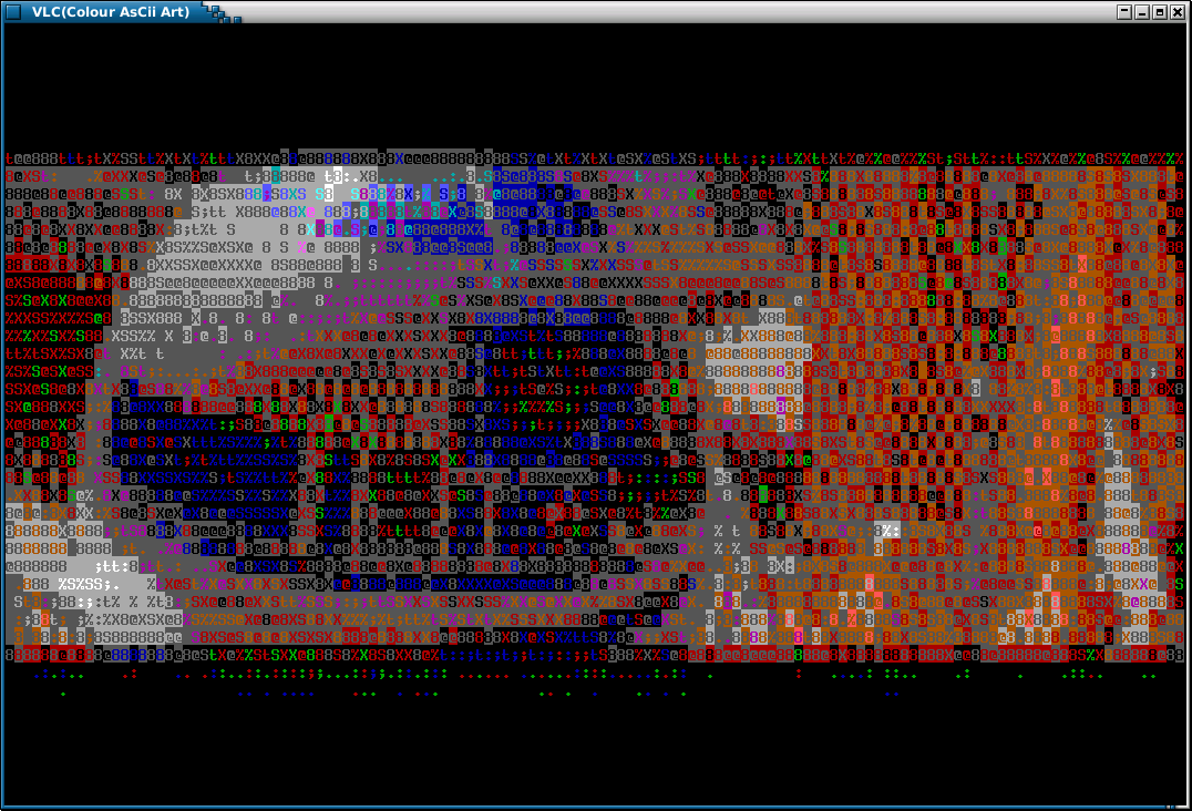 vlc -Idummy -Vcaca "Star Wars: Episode IV - A New Hope (1977).mkv"

Play #StarWars as it was originally intended by <a href="/GeorgeLucasILM/">George W Lucas</a> back in the 70s

#VLC #AsciiArt #Linux #CommandLine