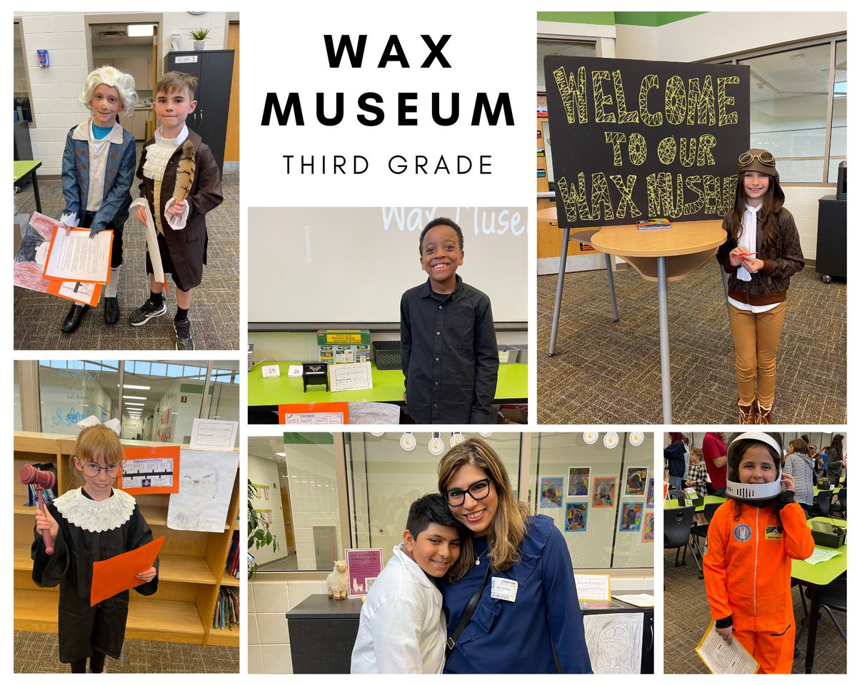 MeadowRidgeRoar's tweet photo. Learning all about important historical figures at the 3rd Grade Wax Museum! @OSD135 @Lisa_Weston135 @ACthecoolestAP https://t.co/DgLFtKwA3h