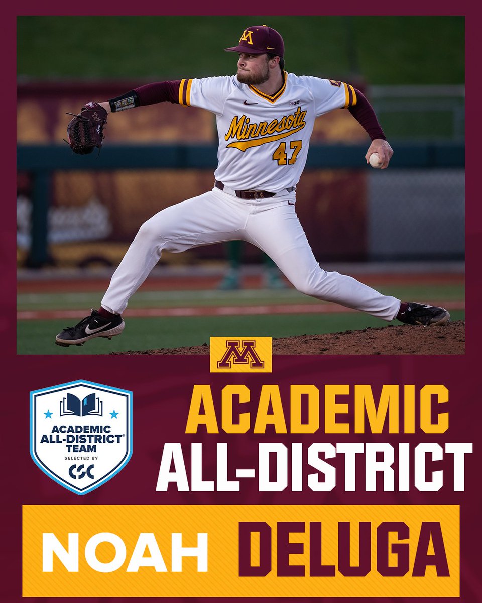 GopherBaseball's tweet photo. 𝗔𝗰𝗮𝗱𝗲𝗺𝗶𝗰 𝗔𝗹𝗹-𝗗𝗶𝘀𝘁𝗿𝗶𝗰𝘁 📚

Congrats to Brett Bateman, Boston Merila, Noah DeLuga and Noah Rooney for earning the prestigious @CSCcareers academic honor!

https://t.co/u4HSHQWaGB https://t.co/ePJ0uPcU4K