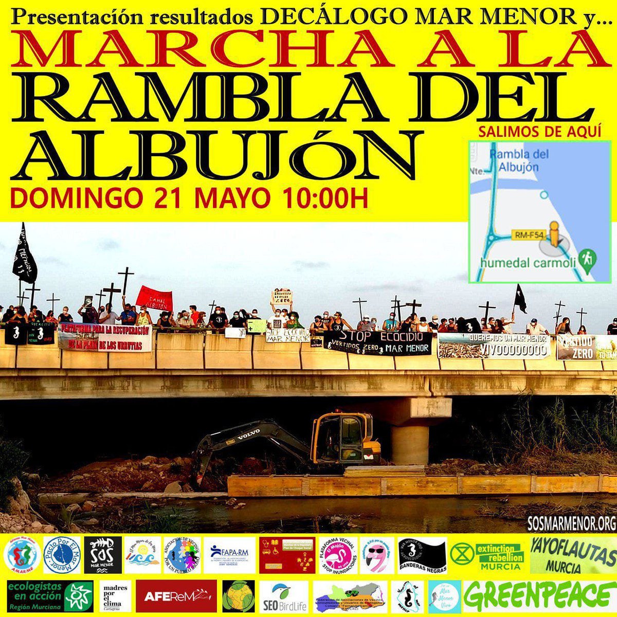 BahiaExiste's tweet photo. #rambladelalbujón el canal drenaje de l#agriculturaintensiva colector que vierte al #MarMenor desde los 80, 24 horas al día, 365 días año. #STOPECOCIDIO Fuera #agroextractivismo. No + agua para la #Agromafia. Pagamos con la muerte del#MarMenor las lechugas más caras del mundo. https://t.co/2sKurlHWC4
