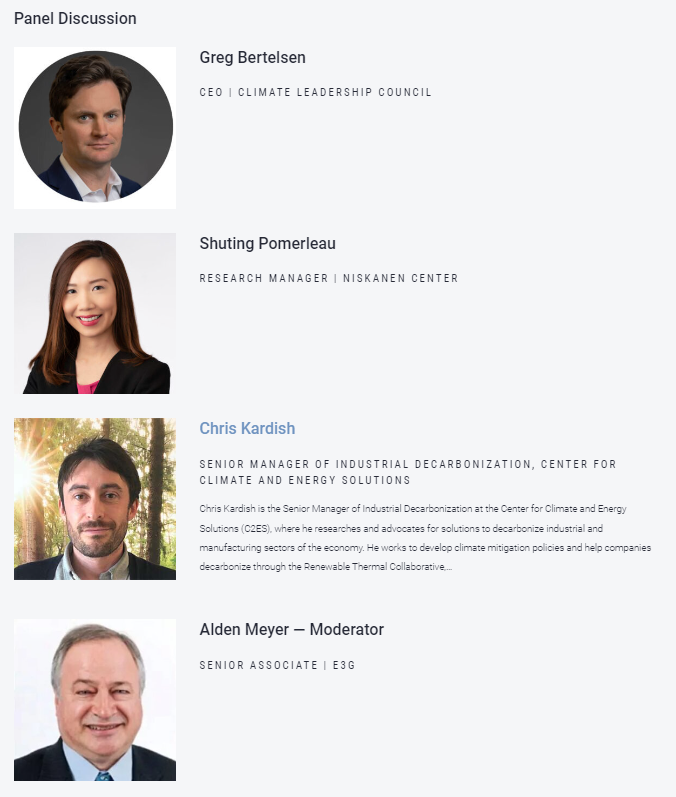 Shuting Pomerleau (@sxpomerleau) on Twitter photo Join a fireside chat with Sen. Whitehouse this afternoon followed by our panel on CBAM!
Looking forward to the discussion with <a href="/Greg_Bertelsen/">Gregory I Bertelsen</a> from <a href="/TheCLCouncil/">Climate Leadership Council</a> , <a href="/CKardish/">Chris Kardish</a> from <a href="/C2ES_org/">C2ES</a> and <a href="/aldenmeyer/">aldenmeyer</a> from <a href="/e3g/">E3G - Third Generation Environmentalism</a>
c2es.org/event/the-clea… Join a fireside chat with Sen. Whitehouse this afternoon followed by our panel on CBAM!
Looking forward to the discussion with <a href="/Greg_Bertelsen/">Gregory I Bertelsen</a> from <a href="/TheCLCouncil/">Climate Leadership Council</a> , <a href="/CKardish/">Chris Kardish</a> from <a href="/C2ES_org/">C2ES</a> and <a href="/aldenmeyer/">aldenmeyer</a> from <a href="/e3g/">E3G - Third Generation Environmentalism</a>
c2es.org/event/the-clea…
