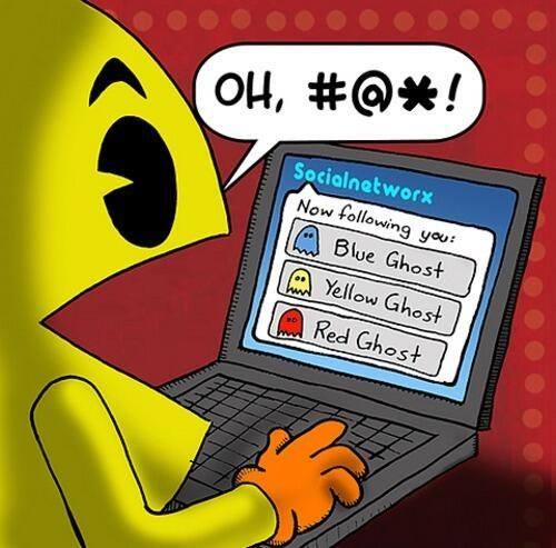 #PacMan #SocialNetwork #FollowMe #retrogaming #videogames #80s #90s #Geek