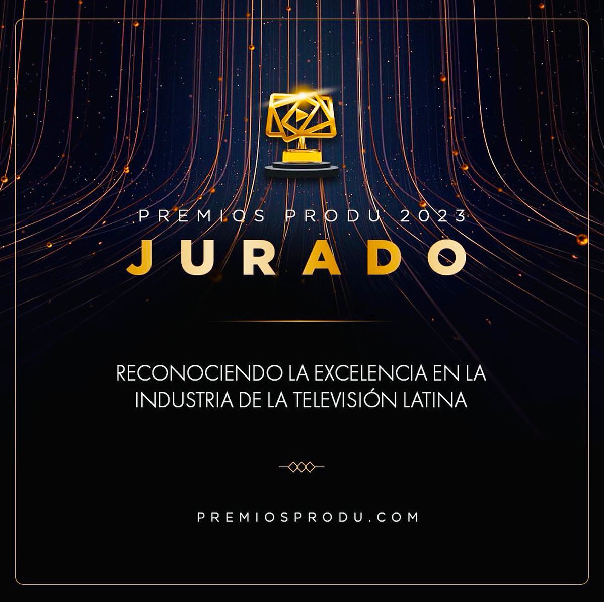 Agradecido con  <a href="/PRODU/">PRODU</a> porque estoy convocado por séptimo año consecutivo, junto a un selecto grupo de destacados profesionales de la industria del entretenimiento a nivel mundial, para ser jurado de los #PremiosProdu los cuales reconocen a lo mejor de la televisión en LATAM 🎬
