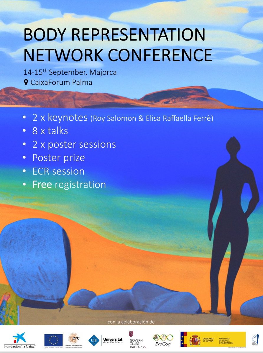 BRNet - @bodyrepnetwork.bsky.social (@bodyrepnetwork) on Twitter photo Join us in Majorca for #BRNet5 this September for amazing keynotes by <a href="/royesal/">Roy Salomon</a> & <a href="/ElisaRFerre/">Elisa R Ferre</a>, short talks, large poster session & a special #ECRs session! Abstract submission deadline extended to the 2nd of June! With the collab. of <a href="/CaixaForum/">CaixaForum</a> Join us in Majorca for #BRNet5 this September for amazing keynotes by <a href="/royesal/">Roy Salomon</a> & <a href="/ElisaRFerre/">Elisa R Ferre</a>, short talks, large poster session & a special #ECRs session! Abstract submission deadline extended to the 2nd of June! With the collab. of <a href="/CaixaForum/">CaixaForum</a>
