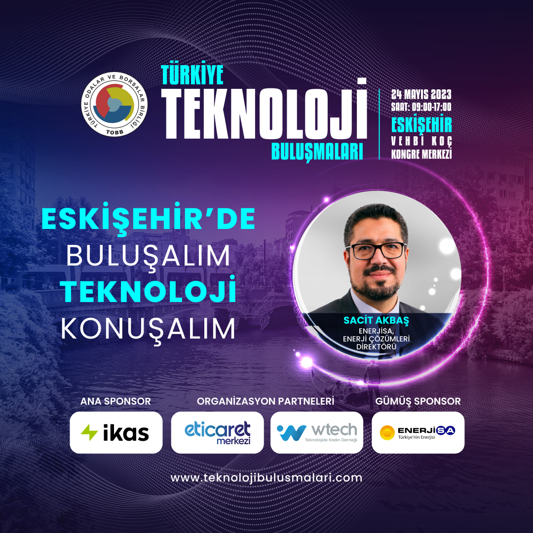 24 Mayıs çarşamba günü Vehbi Koç Kongre Merkezi'nde 87'incisi gerçekleştirilecek olan Türkiye Teknoloji Buluşmaları etkinliğinde, EnerjiSA, Enerji Çözümleri Direktörü Sayın Sacit Akbaş bizlerle birlikte olacak. 🚀