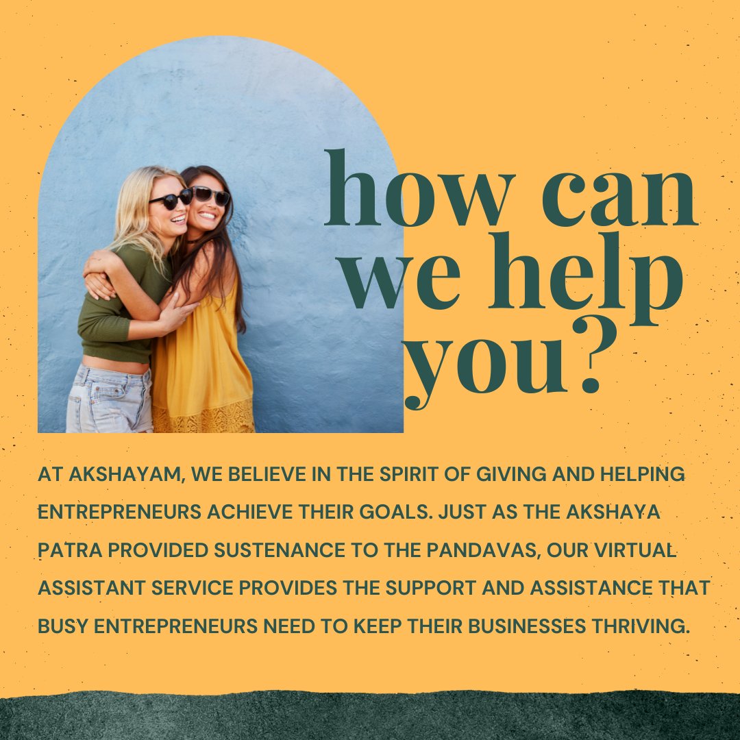AkshayamVirtual's tweet photo. In need of a virtual assistant but in a tight budget? Our spring offer is perfect for you! 

Visit https://t.co/veavqvEwnt for more details

#virtualassistant #delegation #generalvirtualassistant https://t.co/eDM8wIcwxg