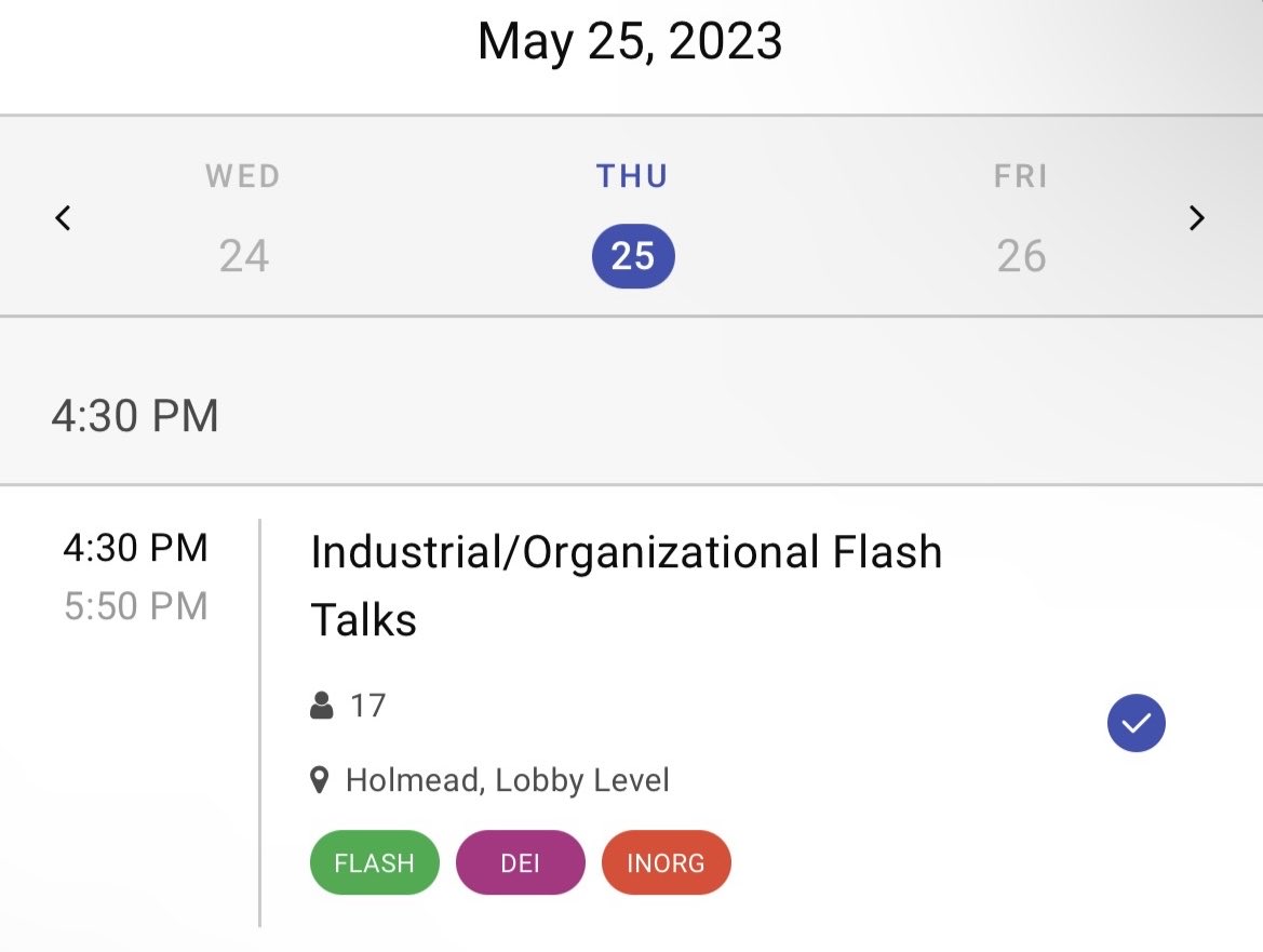 Calling all IO psychologists to come join us at #aps23dc next Thursday - IO Flash Talks & Networking! psychologicalscience.org/conventions/20… ⁦