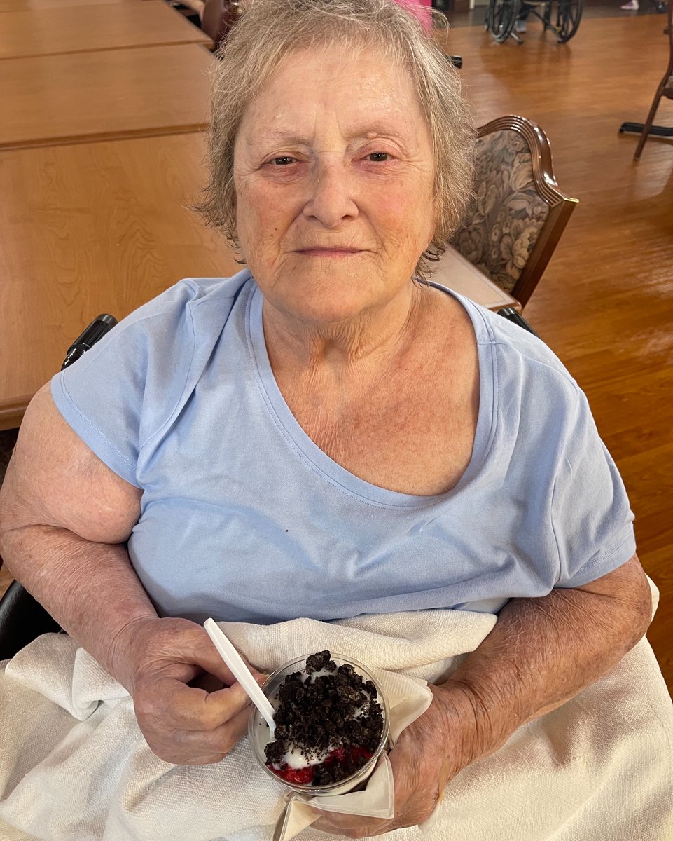 Residents and Care Team members enjoyed parfaits yesterday in celebration of National Skilled Nursing Care Week! They consisted of kiwi, strawberries, blueberries, raspberries, Oreos, and vanilla yogurt! YUM! 😋🍨 #MyMajestic #NSNCW