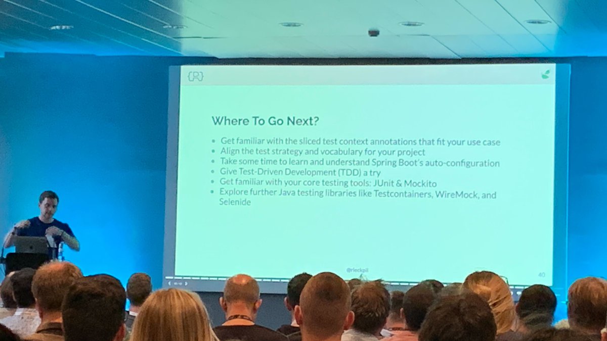 👂 Heard in @rieckpil's session, Things I Wish I Knew When I Started Testing Spring Boot Applications

'If you're not using @testcontainers you are doing something wrong.'

@spring_io  @springboot #testcontainers #testing #IntegrationTesting #DeveloperExperience
 .