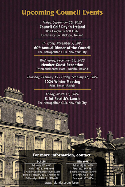 Join us at our Midsummer Gala Dinner on Friday, June 30, 2023 at Dublin Castle where we will present the Award for International Business Achievement to Denise Harris CEO Harris Group harrisgroup.ie 
Visit irelanduscouncil.com to get your tickets!
#Harrisgroup #IUSC