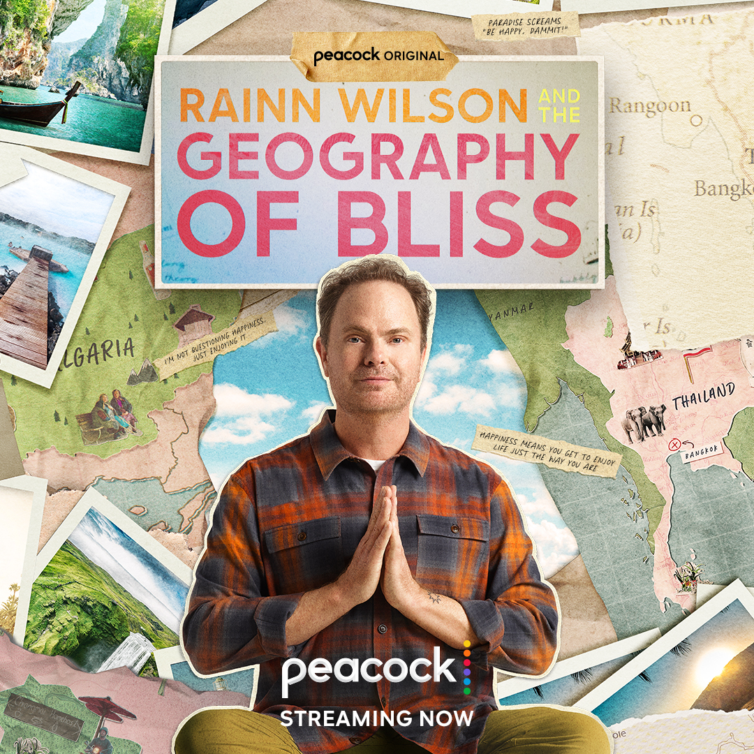 NOW STREAMING!

<a href="/rainnwilson/">Rainn Wilson hacker</a> and The Geography of Bliss, on <a href="/peacock/">Peacock</a>!

Check it out and let me know which episode is your favorite.