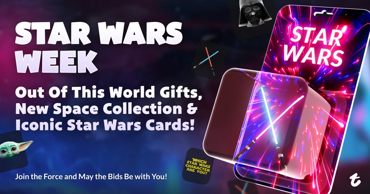 🚀Gear up for an intergalactic journey! It's #StarWarsWeek on Tango! Join us for a Live Gifts Competition, mind-blowing Live Streams, NEW Star Wars Gifts, a captivating Space Collection, and more. May the Streams be with you! ✨🌌 Check our Blog for details! #StarWars #Tango