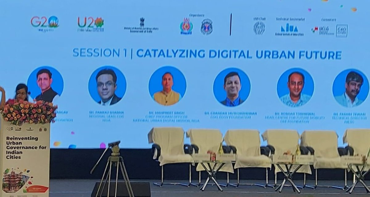 #ExpertSpeak | OMI's own @roshantoshniwal  talks about 'Catalyzing Digital Urban Future' and discusses the importance of emerging #digitaltechnology in the Indian Urban Forum at #U20Indore.

#U20 #G20India #urbangovernance #urbandigitalfuture