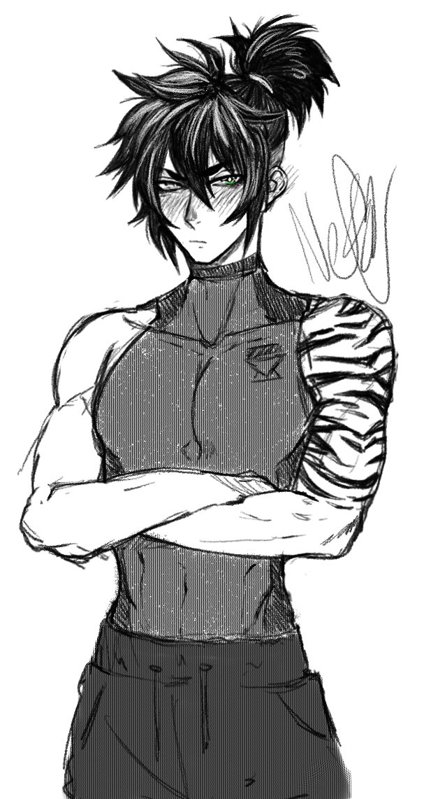 Nefaillu's tweet photo. Basa being shy
(For being my most precious oc I sure don't draw him that much) https://t.co/ilpHgvuPCP