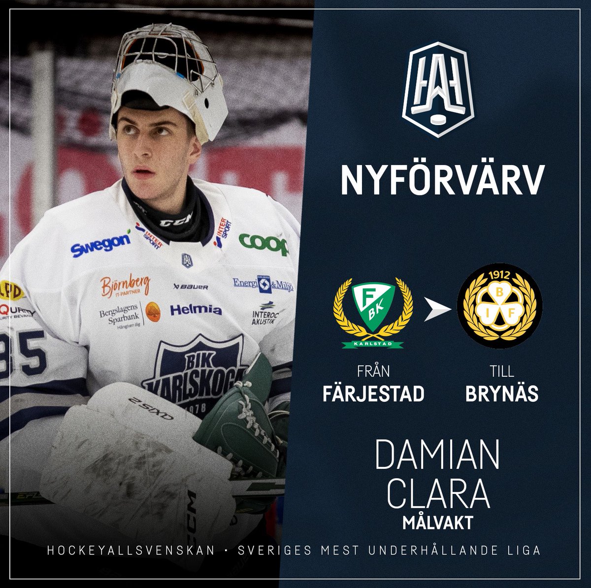 hockeyallsvensk's tweet photo. Komplett målvaktssida i @Brynas - plockar in lovande talang: https://t.co/1jwcMJZYum
#hockeyallsvenskan #sverigesmestunderhållandeliga https://t.co/YrISHAY0ln