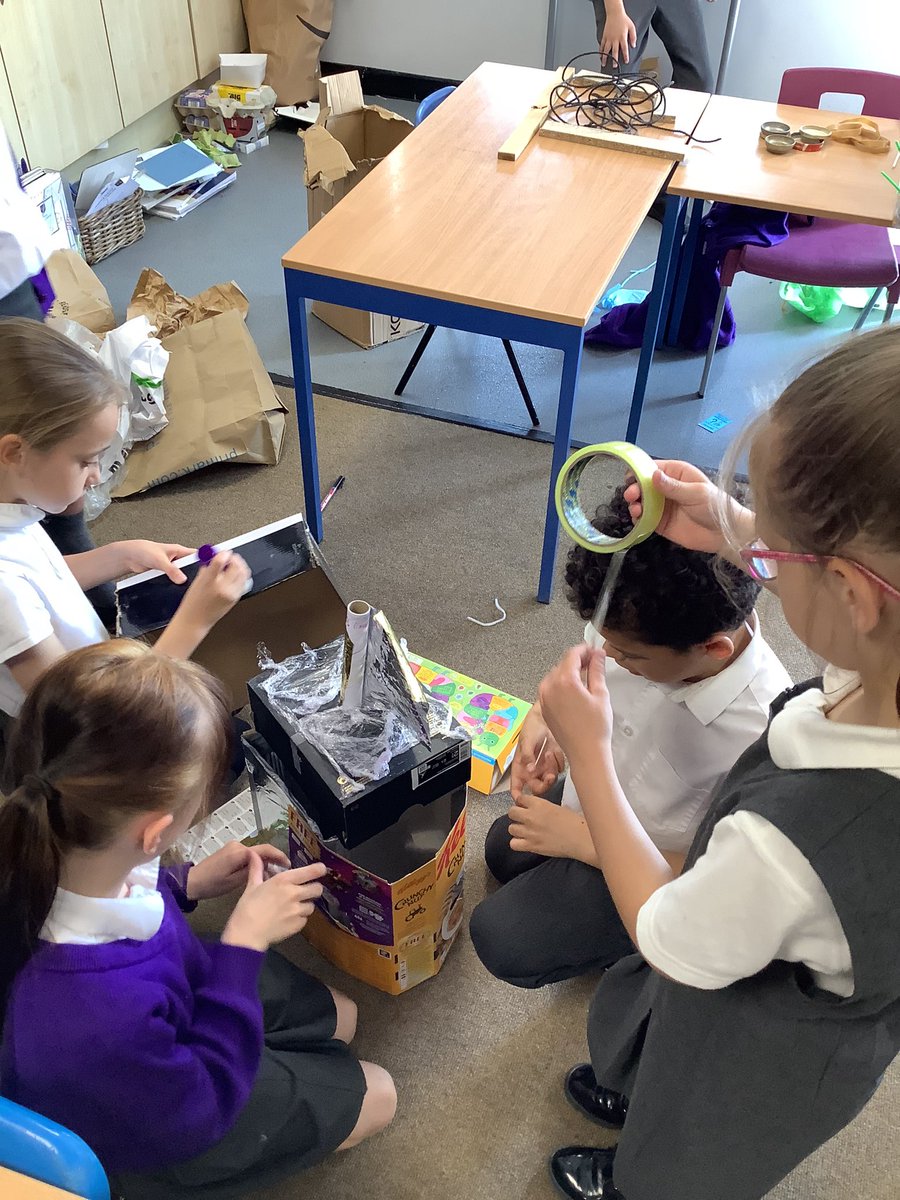 We spent the afternoon building our prototypes. Our project is around Rochester Castle and the big question we’re tackling is “Does the weight of a building affect its strength”. We built light and heavy castles and tested their balance against British weather! <a href="/PrimaryElaine/">Elaine Primary</a>