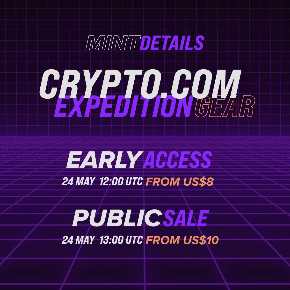 cryptocom's tweet photo. You're one step closer to getting your hands on a https://t.co/vCNztATSCO Expedition Gear backpack! 🎒

Find out more about:
🪂 Airdrop date and snapshot 
📆 Public sale details
🛒 Pack price 

👉 https://t.co/AsW5LltqlP https://t.co/LUhXtbfpk9