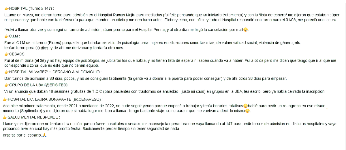 <a href="/Lupo55/">Artemio López</a> Ejemplo real del arduo peregrinar de una mujer que necesita -pronta atención- en una institución pública. Clara muestra del desborde, desidia, maltrato y desatención por parte del Estado.
Que hacen con nuestros impuestos?