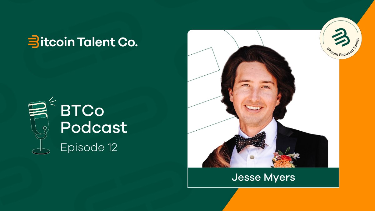 Bitcoin Talent Co. (@bitcointalentco) on Twitter photo New podcast episode with Jesse Myers (<a href="/Croesus_BTC/">Jesse Myers (Croesus 🔴)</a>) 🚨
We discussed:
- His career path as a consultant and fund manager
- Writing about Bitcoin & markets
- Co-founding Onramp Bitcoin
- Advice for anyone looking to work in a Bitcoin start-up
Listen 👇
bitcointalent.co/the-btco-podca… New podcast episode with Jesse Myers (<a href="/Croesus_BTC/">Jesse Myers (Croesus 🔴)</a>) 🚨
We discussed:
- His career path as a consultant and fund manager
- Writing about Bitcoin & markets
- Co-founding Onramp Bitcoin
- Advice for anyone looking to work in a Bitcoin start-up
Listen 👇
bitcointalent.co/the-btco-podca…