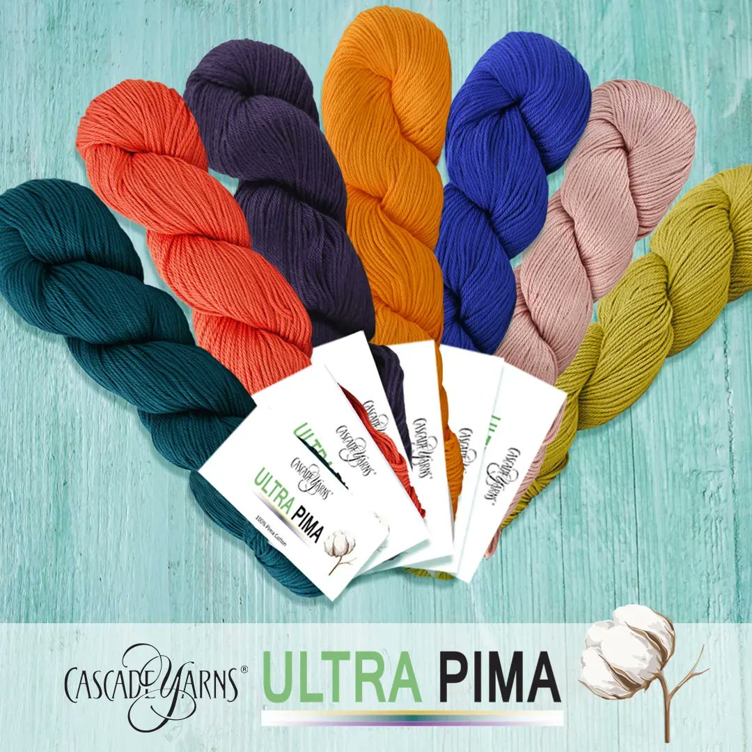 CascadeYarns's tweet photo. Ultra Pima is made from soft Pima cotton and is great for all seasons! This DK weight yarn, is very versatile. Softer than other cotton yarns and because it’s mercerized.
#CascadeYarns #UltraPima #Cotton #YarnAddict #YarnLife #SummerKnits #SummerCrochet #YarnLovers https://t.co/G9LeP93M5F