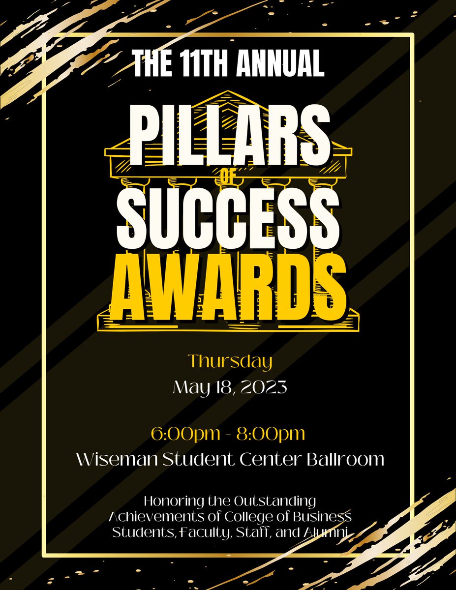 bsucollegeofbiz's tweet image. ✨Join us tonight as we honor and #celebrate the outstanding achievements of our College of Business Students, Faculty, Staff, and Alumni at the highly anticipated 11th annual Pillars of Success awards.🏆

@BowieState  

#PillarsOfSuccess #BSUPillars #BowieBOLD