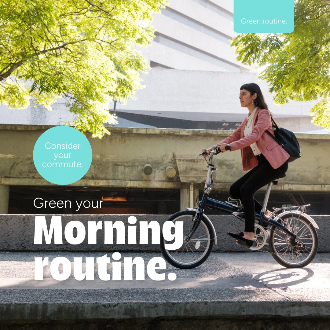 invert_wrld's tweet photo. Working from home not an option? Clean the carbon from your morning commute by carpooling, taking public transportation, or hopping on your bike. 

#greenroutine #workfromhome #ecoliving #sustainbleliving #ForOurPlanet #climateaction https://t.co/PzHgVrJIpW
