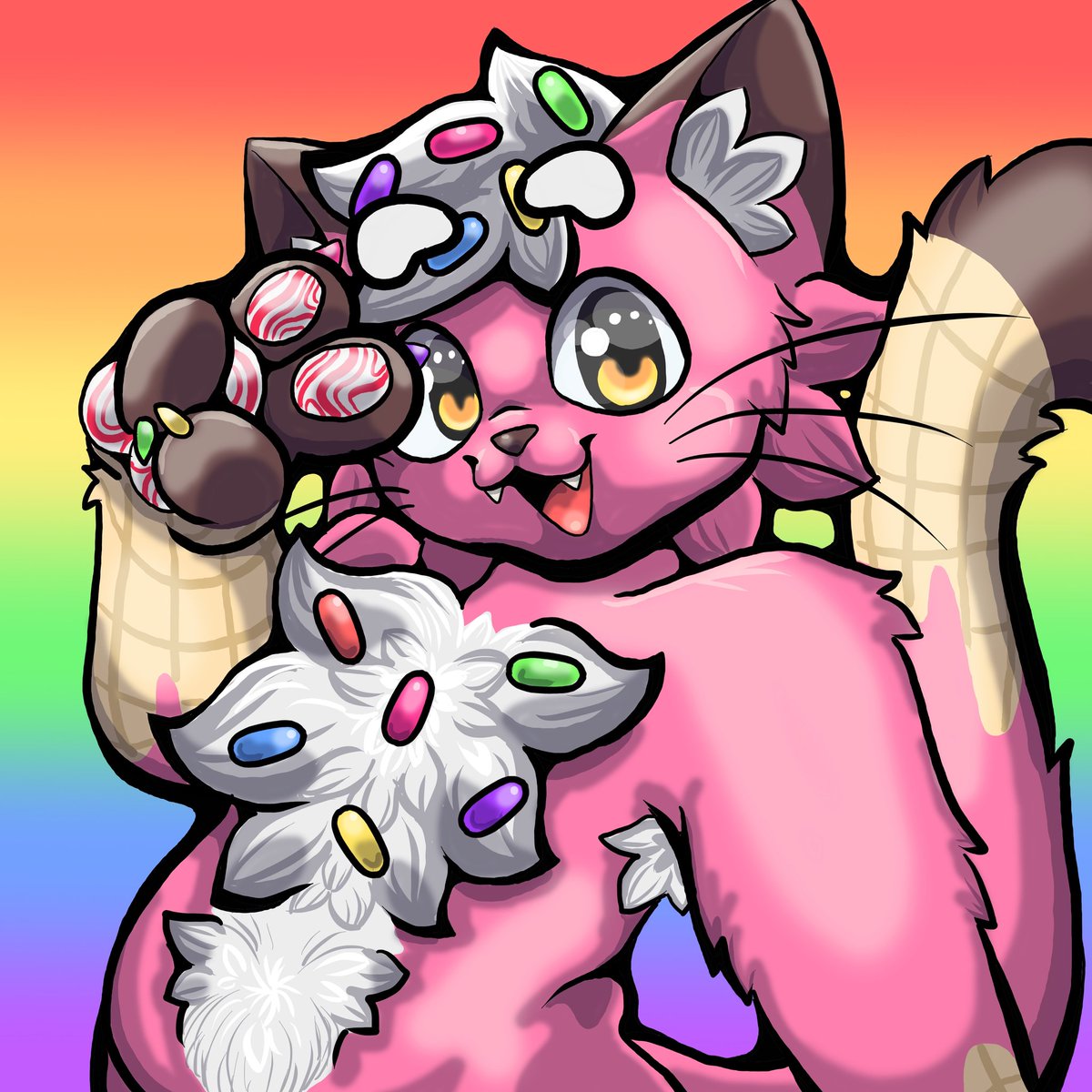 funfetti_kitty's tweet photo. Hai everyone!! After a bit of an unintentionally long break, I'm back!! I had a bit of a rough patch mentally, but I think I'm pulling myself out of it now! :3 https://t.co/zwENYn0Iw9