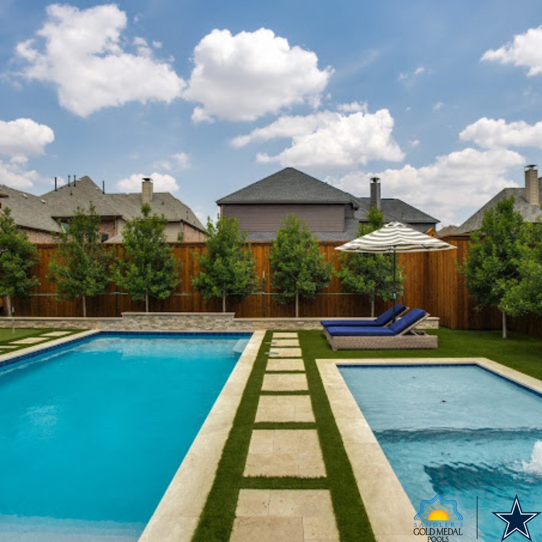 Why settle for one pool when you can have two? At Gold Medal Pools, we specialize in creating custom pool designs that are tailored to your unique needs and preferences. #GoldMedalPools #texaspools #luxurypools #PoolBuilder