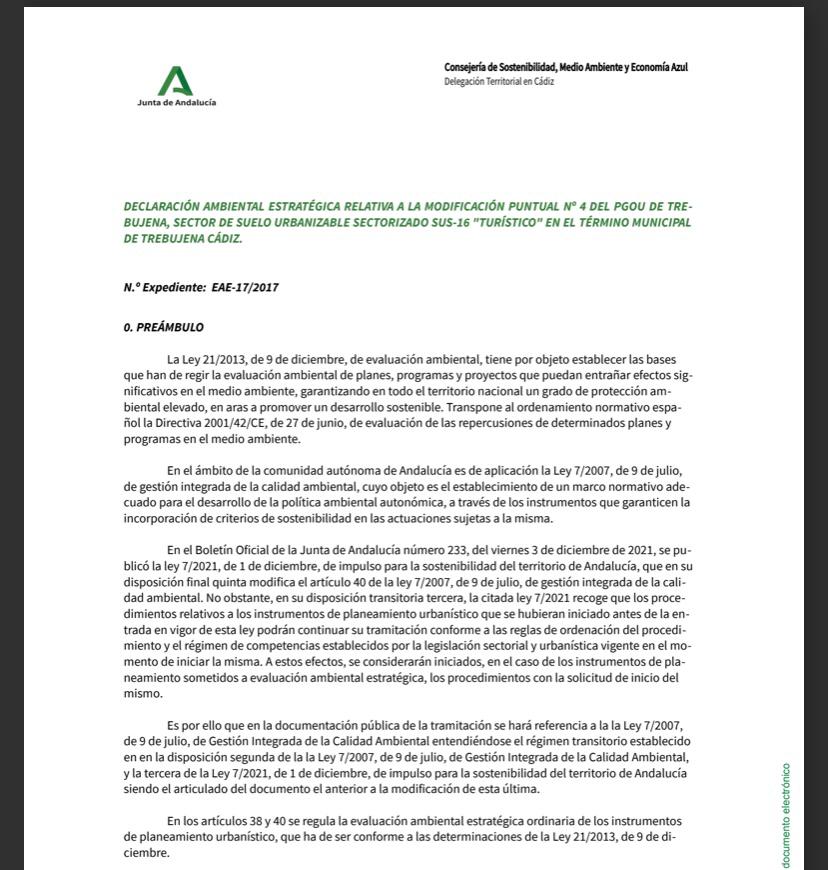 psoedeandalucia's tweet photo. 📢¿Saben quién es el presidente que le ha dado el visto bueno ambiental al macroproyecto urbanístico en Trebujena? 
  
Moreno Bonilla.

❌ El presidente que especula con el suelo y con el agua.
  
Basta de burdas mentiras. 

En mayo de 2023, en Andalucía (mal) gobierna el PP. https://t.co/gGIgP4Sqh2