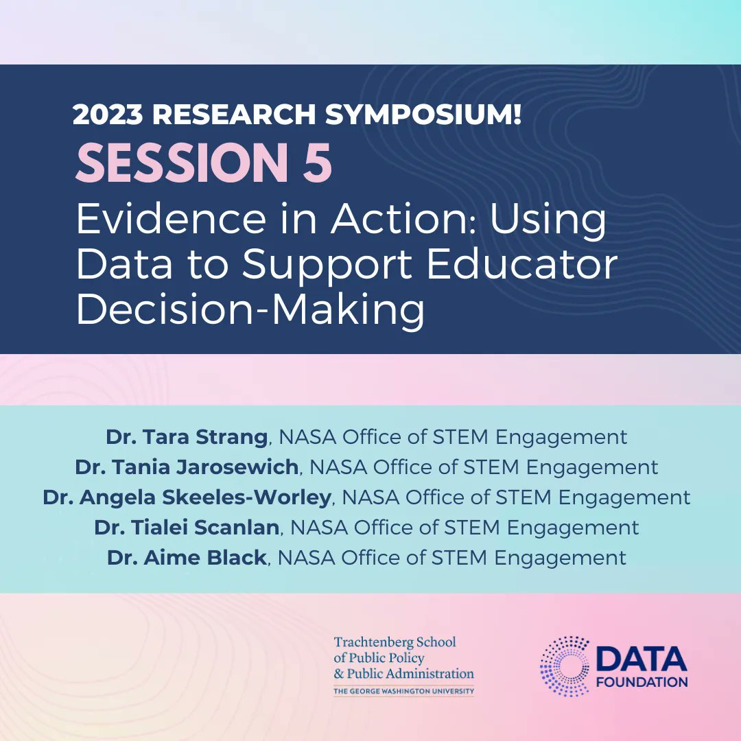 📣PANEL: Session 5 of our Research Symposium w/<a href="/gwtrachtenberg/">GWTrachtenberg</a>:

The <a href="/NASASTEM/">Broken Link</a> team discusses K-12 outcomes:
🔹Dr. Tara Strang
🔹<a href="/TaniaJarosewich/">Tania Jarosewich</a>
🔹Dr. Angela Skeeles-Worley
🔹Dr. Tialei Scanlan
🔹Dr. Aime Black

See the full agenda and register today⬇️ buff.ly/3AGzrHR