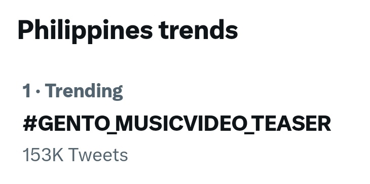 SB19TrendsPH's tweet photo. [ TWEET COUNT UPDATE ]

As of 10 PM, we've accumulated a total 153K tweet counts!

Congratulations for making noise about SB19's MV Teaser across the globe, A'tin! 

A'TIN NGINIG ERA
MAHALIMA COMEBACK TOMORROW
GENTO BUKAS NA
@SB19Official #SB19
#GENTO_MUSICVIDEO_TEASER https://t.co/8VDhPbHbkO