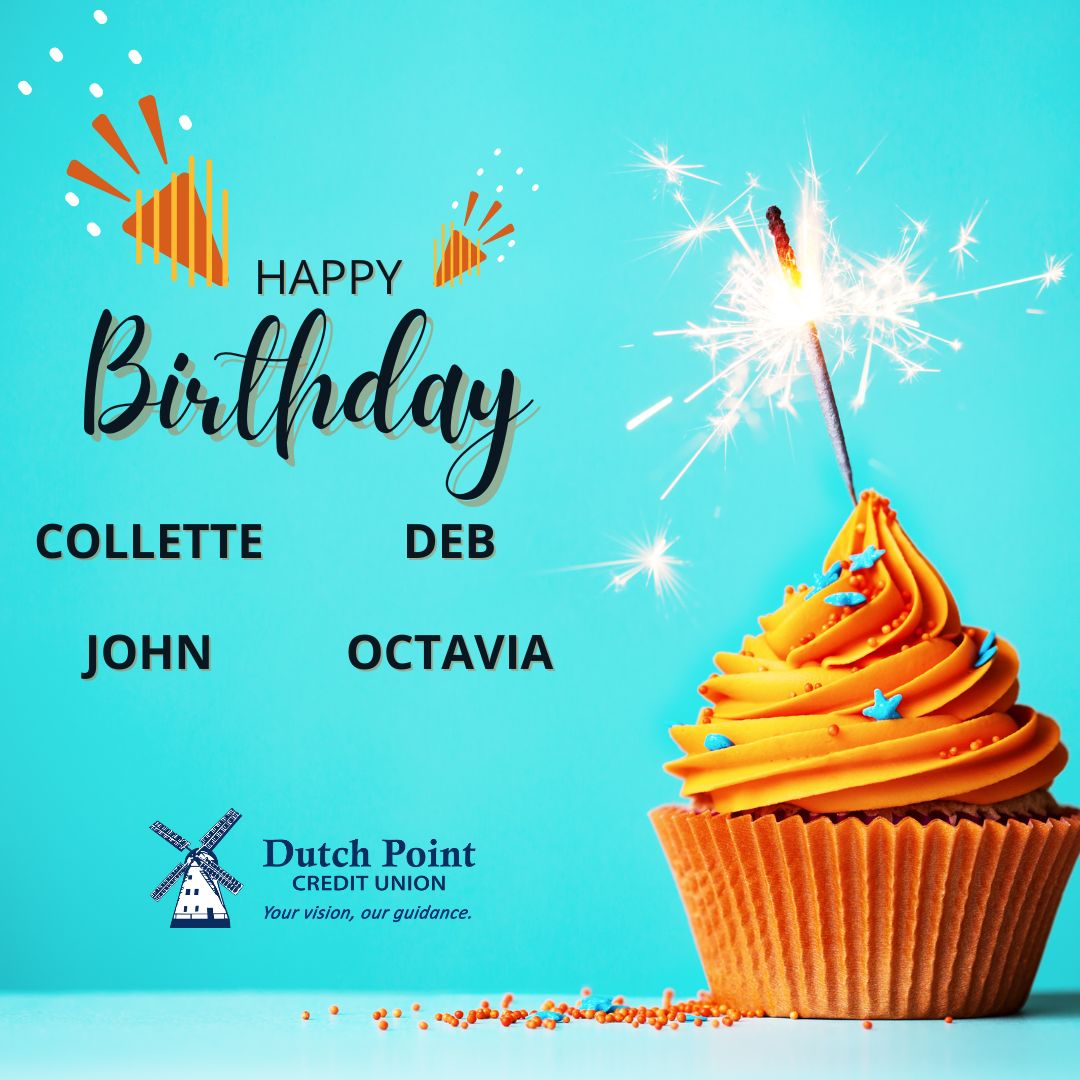 Please join us in wishing Happy Birthday to our team members celebrating a birthday in May! We hope you have a great day!

#Birthday #MayBirthday #HappyBirthday #DPCUTeam #DutchPointCU #YourVisionOurGuidance