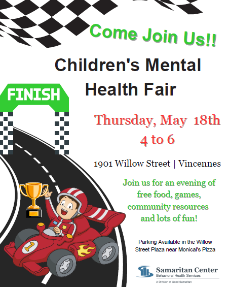 KnoxCountyCasa's tweet photo. The Samaritan Center's Children's Mental Health Fair is today from 4-6pm. Registration is free,  and there will be lots of great games and resources for you and your family. We hope to see you there! https://t.co/BPks94ljSp