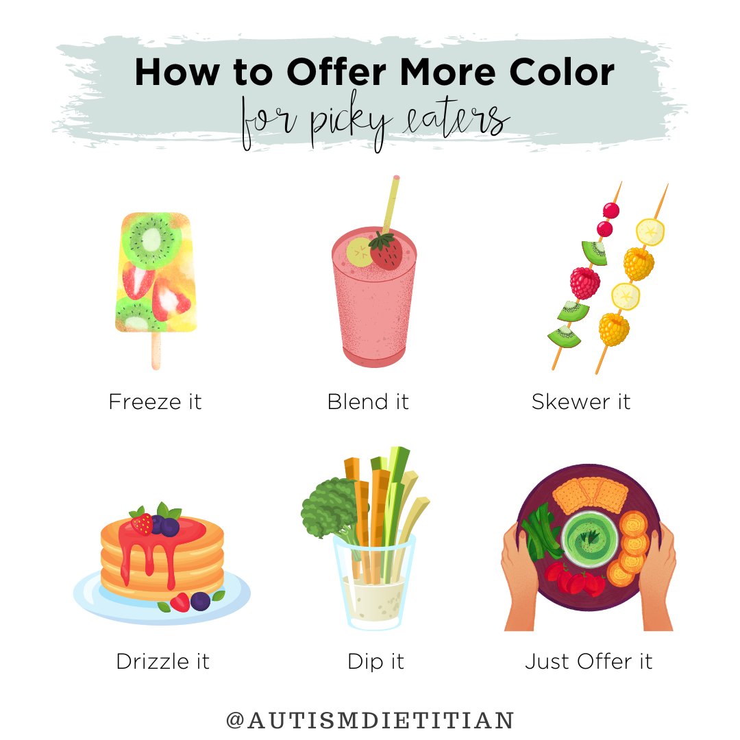 autismRD's tweet photo. Does your child prefer white, beige and yellow foods?​​​​​​​​
​​​​​​​​
Color preferences for foods lacking in color is common in children who are picky eaters. Interestingly, opting for beige colored foods has an underlying reason:​​​​​​​​
- They trust the color!​​​​​​​​
- It's n https://t.co/vKdFwpeAce