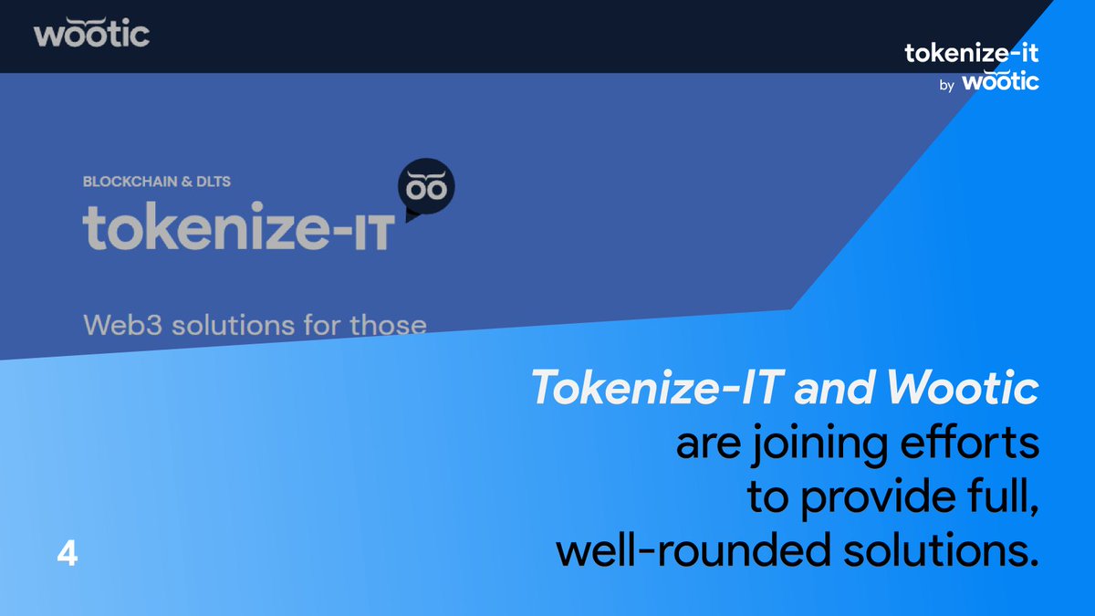 TokenizeItNow's tweet image. ✅Diagnosis |Assesment |Planning |Design | Implementation
✅Tokenization Blockchain based Solutions.
👉Web3 solutions for businesses and organizations that are ready to move forward.

📨hello@tokenize-it.com

#tokenize #fintech #legalfintech #bussiness #DLTs #Blockchain #Wootic