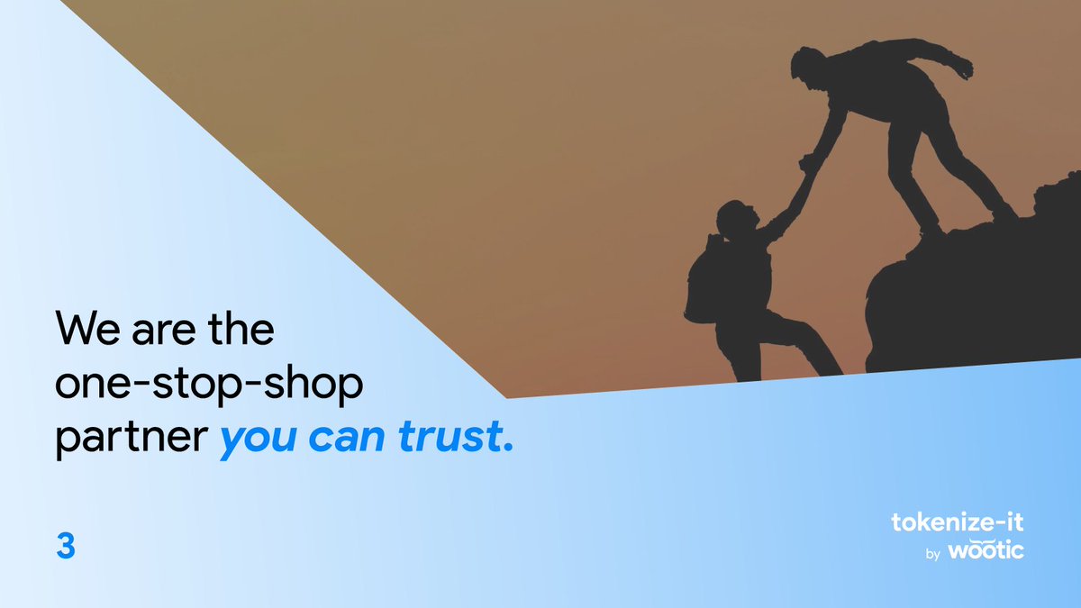 TokenizeItNow's tweet image. ✅Diagnosis |Assesment |Planning |Design | Implementation
✅Tokenization Blockchain based Solutions.
👉Web3 solutions for businesses and organizations that are ready to move forward.

📨hello@tokenize-it.com

#tokenize #fintech #legalfintech #bussiness #DLTs #Blockchain #Wootic