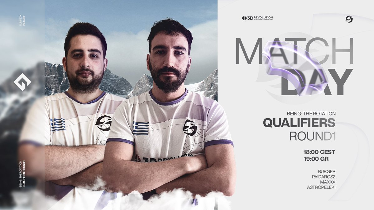 MATCHDAY🎯

Today we are competing our first game in @beingesports: The Rotation! 

Please wish good luck to our boys  <a href="/Burger_PUBG/">Burger</a>, Astropeleki, <a href="/MAXXX_PUBG/">MAXXX</a>, <a href="/Paidaros21/">Paidaros2</a>🍀

#TakingOff🚀